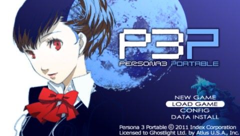 Captura de Pantalla del Menú de Persona 3 Portable
